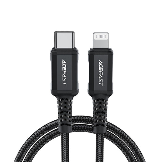 Kabel do danych i ładowania USB-C - Lightning Acefast C4-01, 30W, 1,8m, Czarny