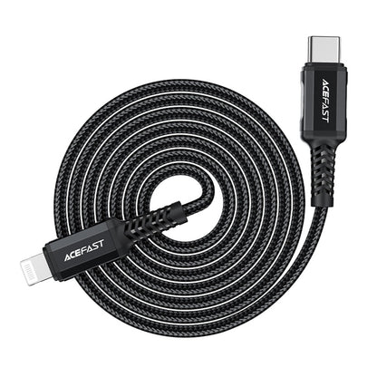 Kabel do danych i ładowania USB-C - Lightning Acefast C4-01, 30W, 1,8m, Czarny
