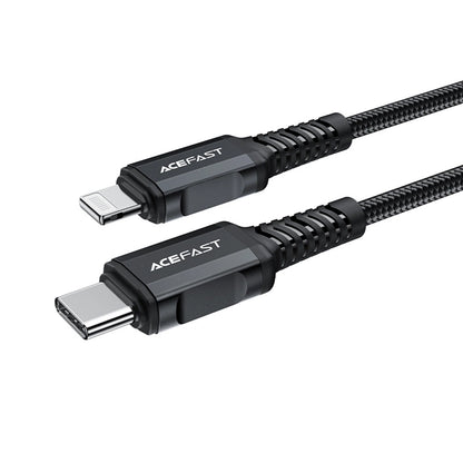 Kabel do danych i ładowania USB-C - Lightning Acefast C4-01, 30W, 1,8m, Czarny