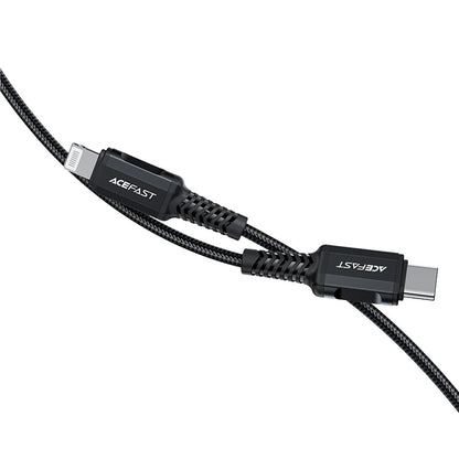 Kabel do danych i ładowania USB-C - Lightning Acefast C4-01, 30W, 1,8m, Czarny