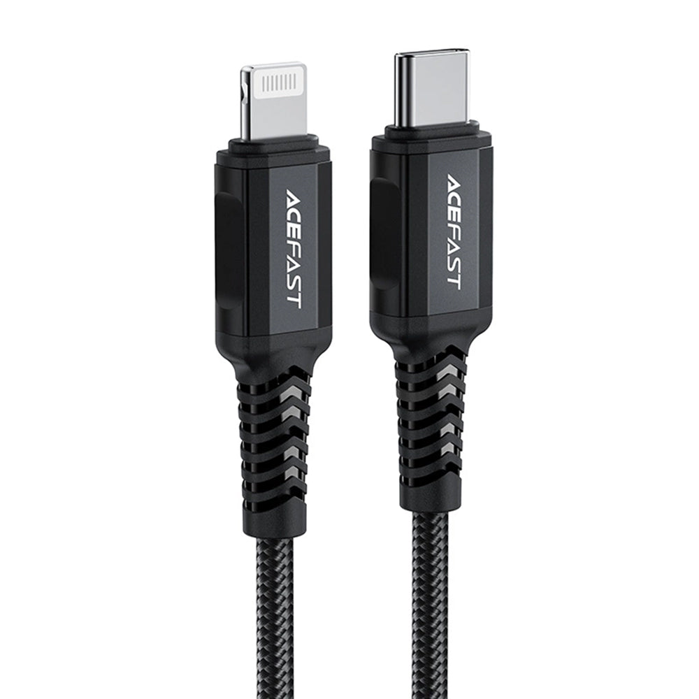 Kabel do danych i ładowania USB-C - Lightning Acefast C4-01, 30W, 1,8m, Czarny