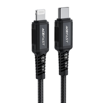 Kabel do danych i ładowania USB-C - Lightning Acefast C4-01, 30W, 1,8m, Czarny
