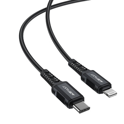 Kabel do danych i ładowania USB-C - Lightning Acefast C4-01, 30W, 1,8m, Czarny
