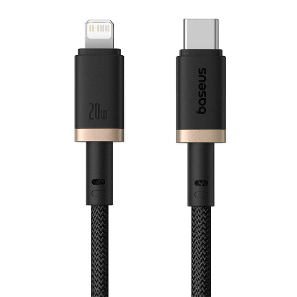 Kabel do danych i ładowania USB-C - Lightning Baseus Dura Series, 20W, 2m, Złoty Czarny P10377800U01-02