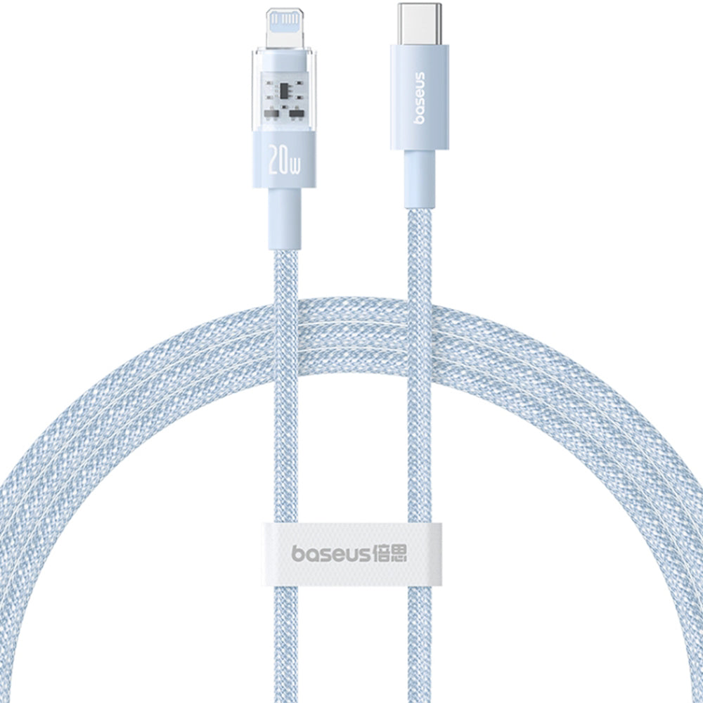 Kabel do danych i ładowania USB-C - Lightning Baseus Gem, 20W, 1m, Niebieski P10373001311-00