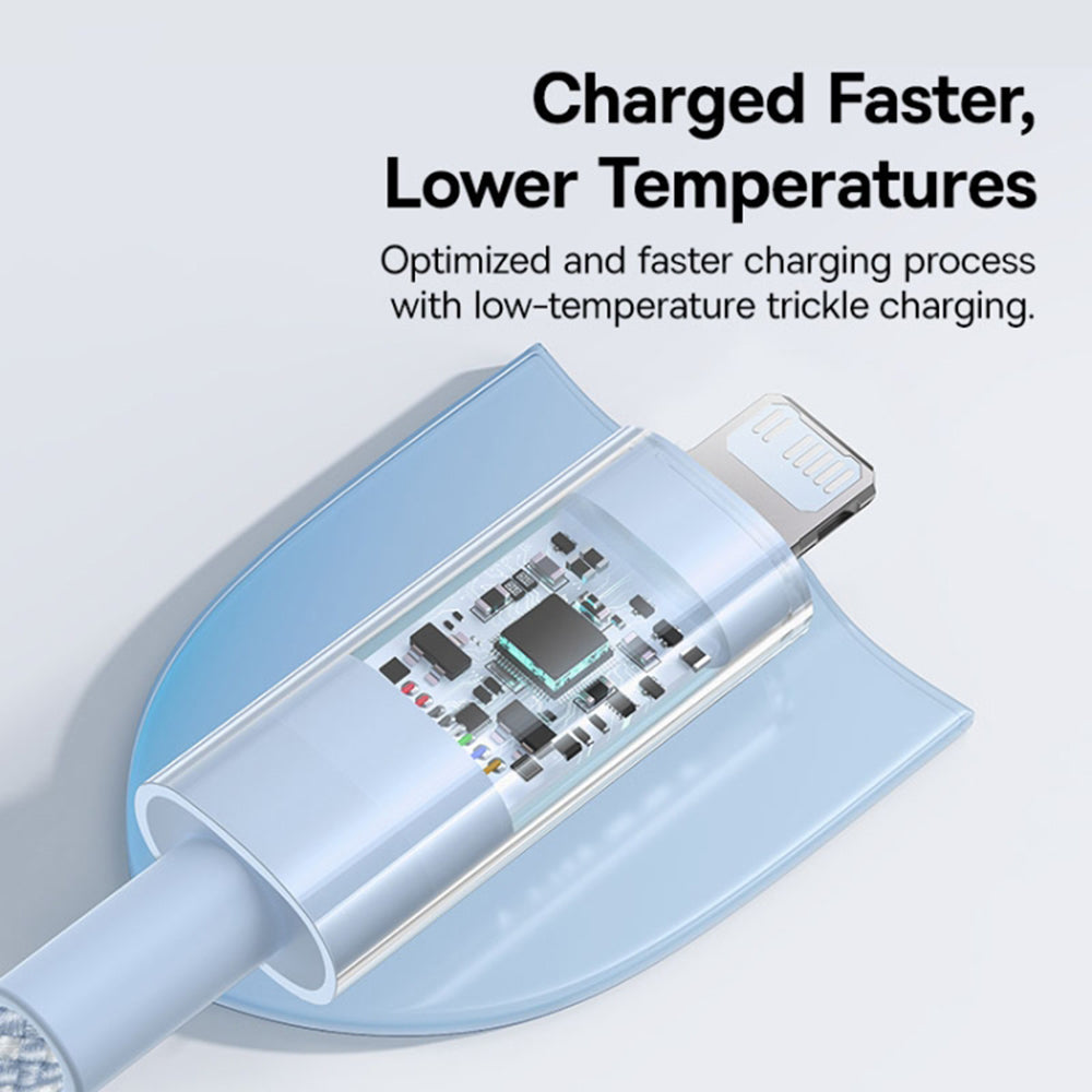 Kabel do danych i ładowania USB-C - Lightning Baseus Gem, 20W, 1m, Niebieski P10373001311-00