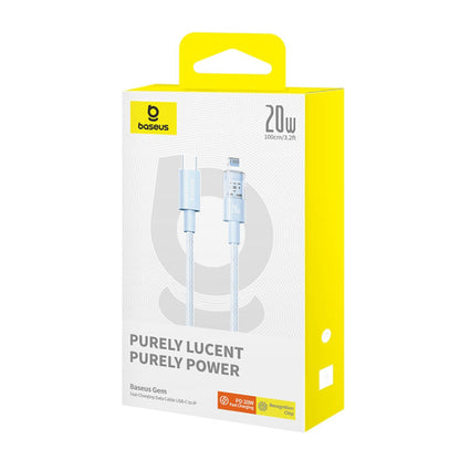 Kabel do danych i ładowania USB-C - Lightning Baseus Gem, 20W, 1m, Niebieski P10373001311-00