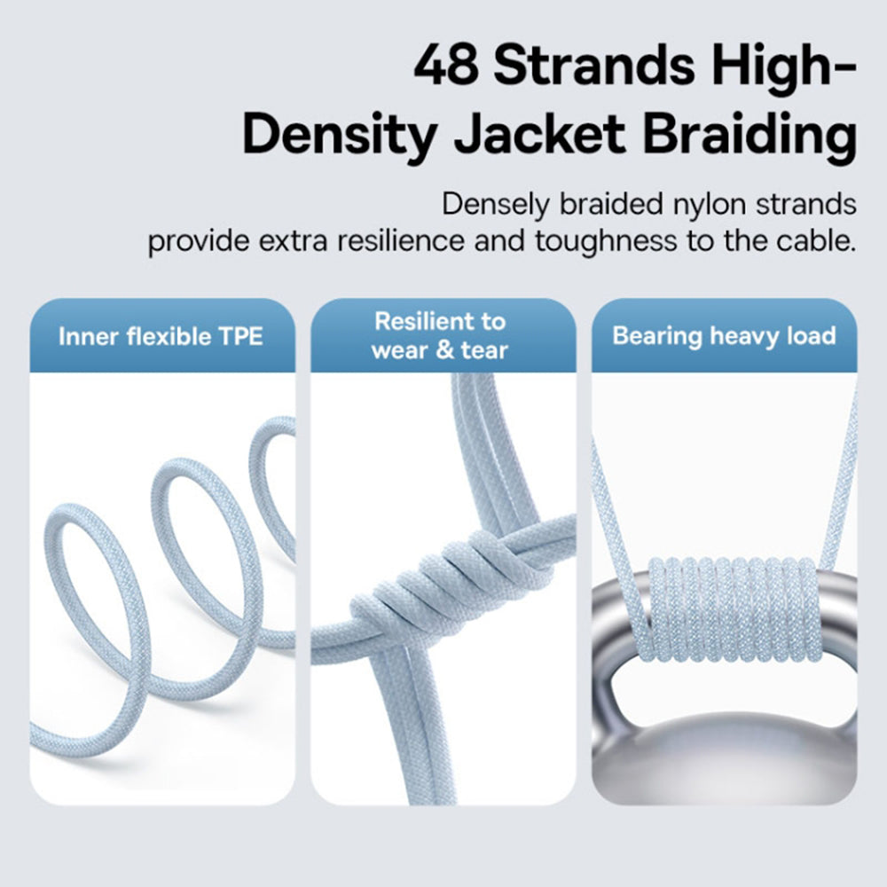 Kabel do danych i ładowania USB-C - Lightning Baseus Gem, 20W, 2m, Niebieski P10373001311-01