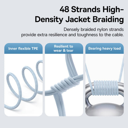 Kabel do danych i ładowania USB-C - Lightning Baseus Gem, 20W, 2m, Niebieski P10373001311-01