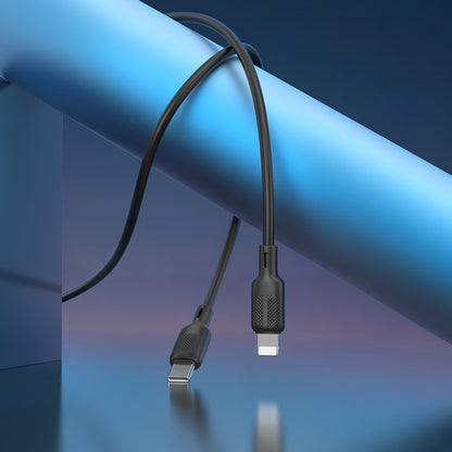 Kabel do danych i ładowania USB-C - Lightning Borofone BX113 Lenny, 27W, 2m, Czarny