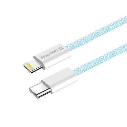 USB-C to Lightning Data and Charging Cable ColorWay CW-CBPDCL061, 27W, 1m, Blue