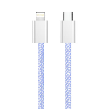Kabel do danych i ładowania USB-C - Lightning ColorWay CW-CBPDCL061, 27W, 1m, Fioletowy