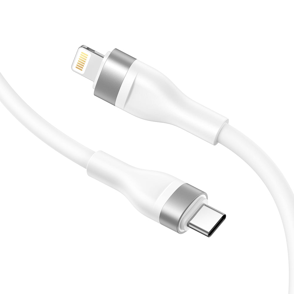 Kabel do danych i ładowania USB-C - Lightning Lito LD02CL, 30W, 1.2m, Biały