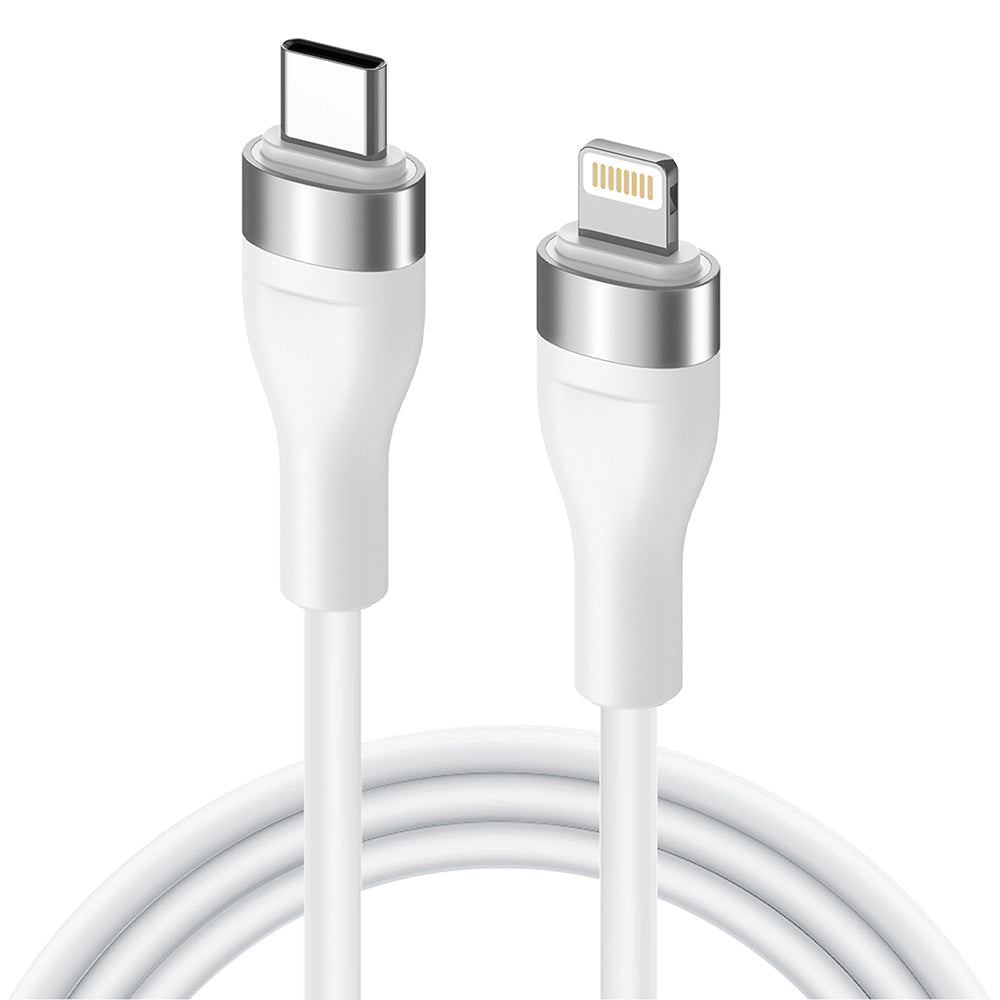 Kabel do danych i ładowania USB-C - Lightning Lito LD02CL, 30W, 1.2m, Biały
