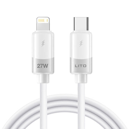 Kabel do danych i ładowania USB-C - Lightning Lito LD07, 27W, 1m, Biały