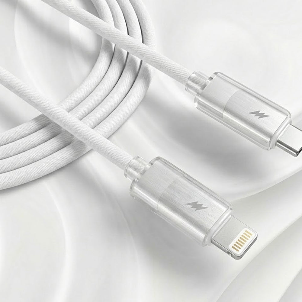 Kabel do danych i ładowania USB-C - Lightning Lito LD07, 27W, 1m, Biały