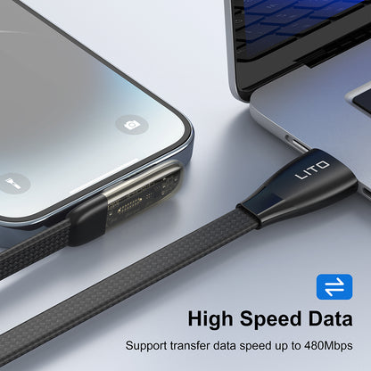 Kabel do danych i ładowania USB-C - Lightning Lito LD11CL, 30W, 1m, Czarny