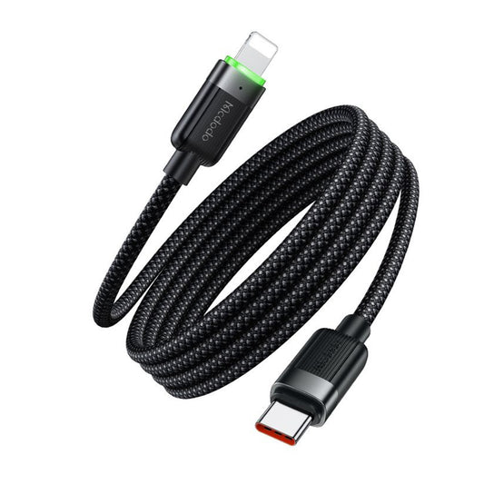 Kabel do danych i ładowania USB-C - Lightning McDodo CA-2010 Self Winding, 36W, 1.2m, Czarny
