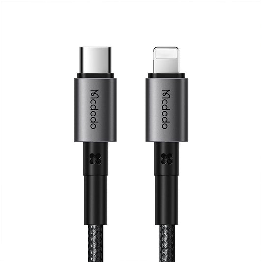 Kabel do danych i ładowania USB-C - Lightning McDodo CA-2850, 36W, 1.2m, Czarny