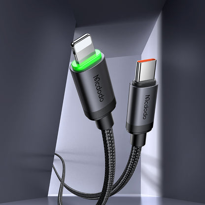 Kabel do danych i ładowania USB-C - Lightning Mcdodo CA-4820, 36W, 1m, Czarny