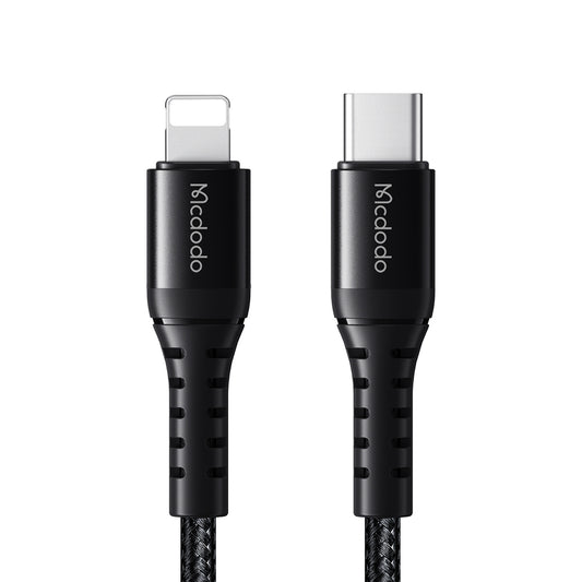 Kabel do danych i ładowania USB-C - Lightning McDodo CA-5631, 36W, 1m, Czarny