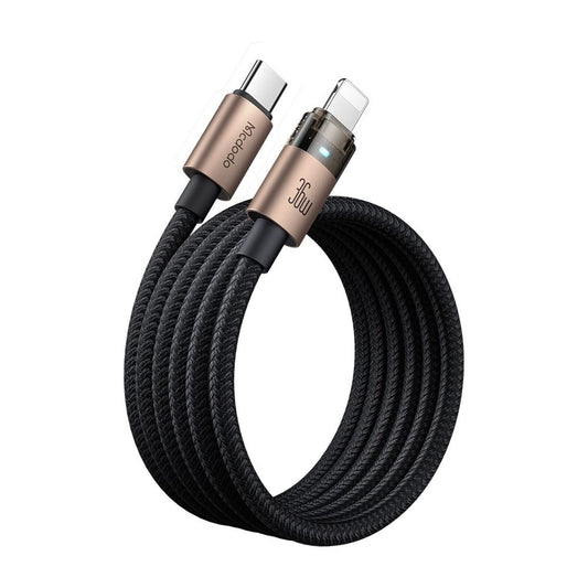 Kabel do danych i ładowania USB-C - Lightning McDodo CA-6941, 36W, 1.2m, Złoty