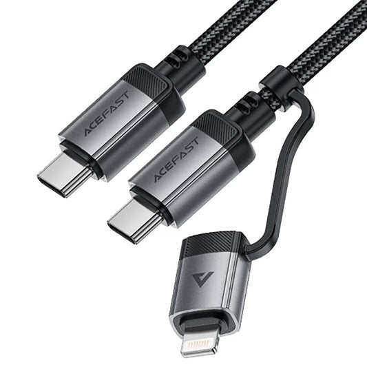 USB-C - Lightning / USB-C Acefast C20-01 Data and Charging Cable, 60W, 1.2m, Black