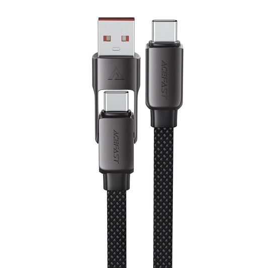 Kabel do danych i ładowania USB-C - USB-A / USB-C Acefast C13-04, 60W, 1.2m, Czarny