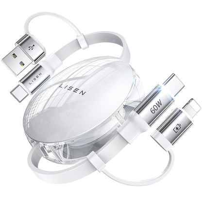 USB-C / USB-A Data and Charging Cable - USB-C / Lightning Lisen, 60W, 1m, White YL0123030001