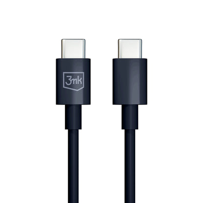Kabel do danych i ładowania USB-C - USB-C 3MK Hyper, 100W, 1.2m, Czarny