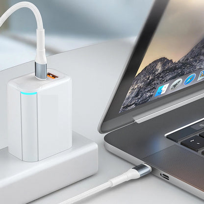 Kabel do danych i ładowania USB-C - USB-C 3MK Hyper N, 100W, 1m, Biały