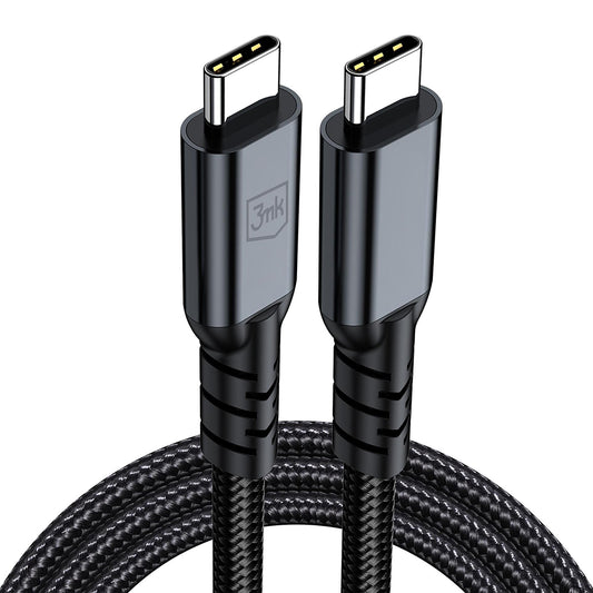 Kabel do danych i ładowania USB-C - USB-C 3MK Hyper N Thunderbolt 4, 240W, 2m, Czarny