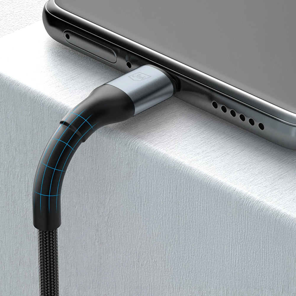 Kabel do danych i ładowania USB-C - USB-C 3MK Hyper N, 60W, 2m, Czarny