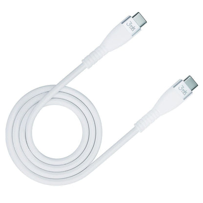 USB-C Data and Charging Cable - USB-C 3MK Hyper Silicone, 60W, 1m, White
