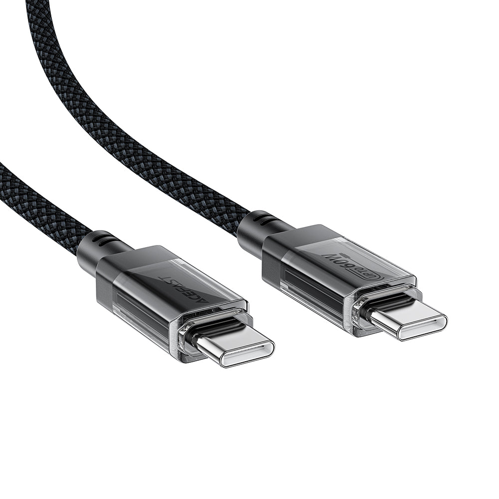Kabel do danych i ładowania USB-C - USB-C Acefast C12-03, 60W, 1.2m, Czarny