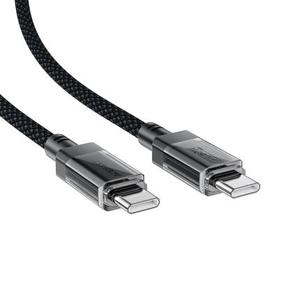 Kabel do danych i ładowania USB-C - USB-C Acefast C12-03, 60W, 1.2m, Czarny