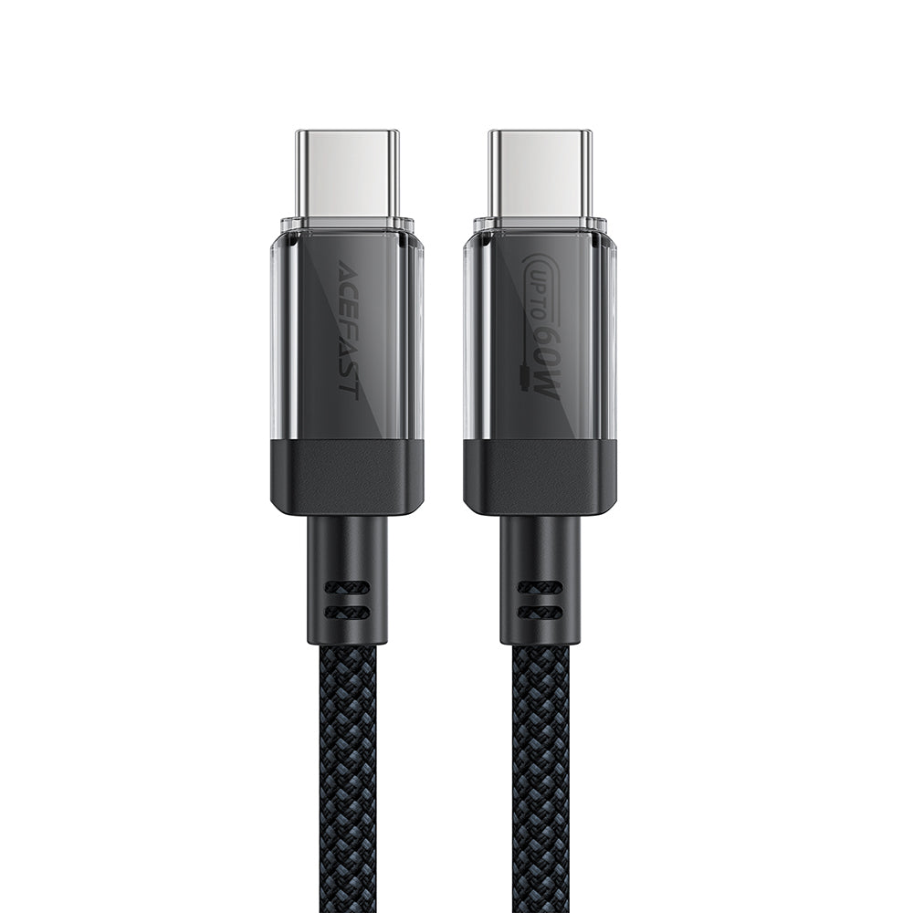 Kabel do danych i ładowania USB-C - USB-C Acefast C12-03, 60W, 1.2m, Czarny