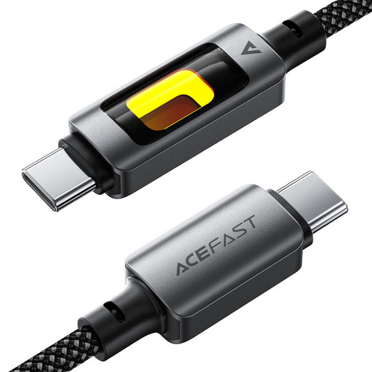 Kabel do danych i ładowania USB-C - USB-C Acefast C21-03, 60W, 1.2m, Czarny