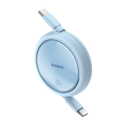 Kabel do danych i ładowania USB-C - USB-C Baseus Free2Draw Mini Retractable, 100W, 1m, Niebieski P10364500311-00