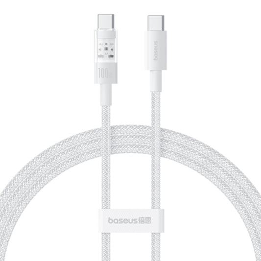 Kabel do danych i ładowania USB-C - USB-C Baseus Gem, 100W, 1m, Biały P10373000211-00