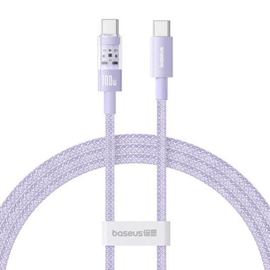 Kabel do danych i ładowania USB-C - USB-C Baseus Gem, 100W, 1m, Fioletowy P10373000511-00