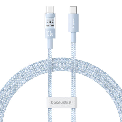 Kabel do danych i ładowania USB-C - USB-C Baseus Gem, 100W, 2m, Niebieski P10373000311-01