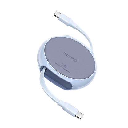 Kabel do danych i ładowania USB-C - USB-C Baseus Pathfinder Retractable, 100W, 1m, Niebieski P10368400311-00