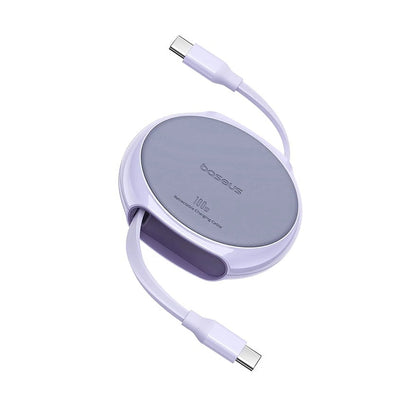 Kabel do danych i ładowania USB-C - USB-C Baseus Pathfinder Retractable, 100W, 1m, Fioletowy P10368400511-00