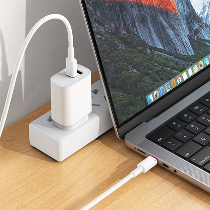 Kabel do danych i ładowania USB-C - USB-C Borofone BX110 Beneficio, 60W, 1m, Biały