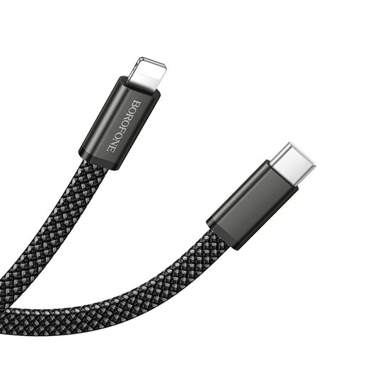 Kabel do danych i ładowania USB-C - USB-C Borofone BX124 Peace, 30W, 1m, Czarny