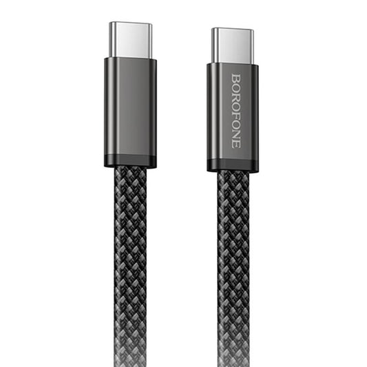 Kabel do danych i ładowania USB-C - USB-C Borofone BX124 Peace, 60W, 1m, Czarny
