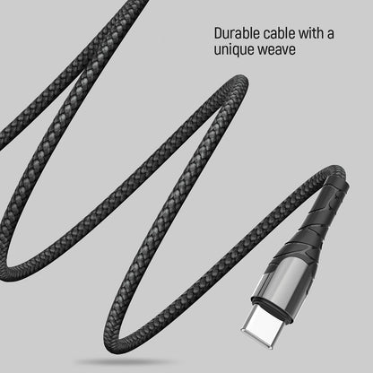Kabel do danych i ładowania USB-C - USB-C ColorWay CW-CBPDCC040, 65W, 1m, Szary