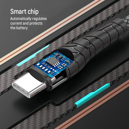 Kabel do danych i ładowania USB-C - USB-C ColorWay CW-CBPDCC040, 65W, 1m, Szary