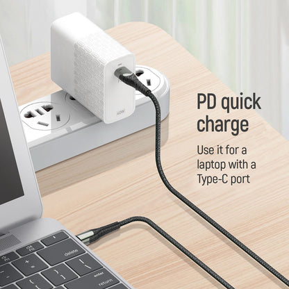 Kabel do danych i ładowania USB-C - USB-C ColorWay CW-CBPDCC040, 65W, 1m, Szary
